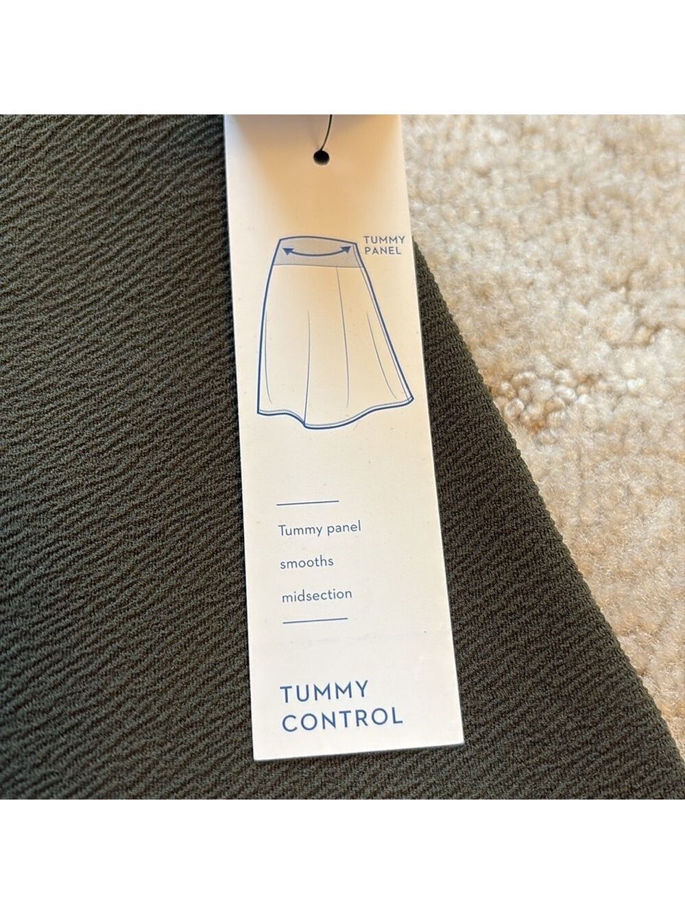 Apt. 9 A-Line Skirt Knee Length Tummy Control Olive Green Size L New - Picture 5 of 5